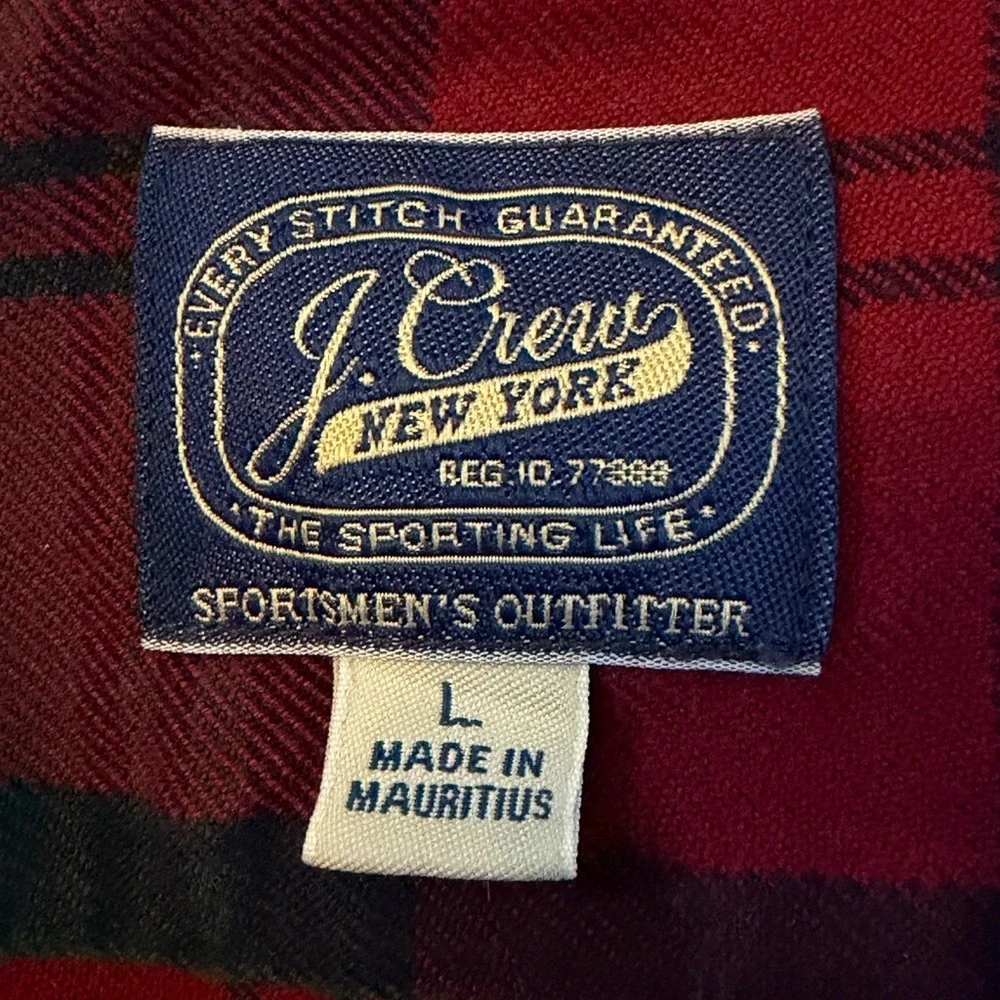 J. Crew Red and Green Plaid Men's Shirt